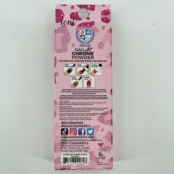 Ioni Boujee Pink Nail Art Chrome Powder Dip Pigment Multi-Chrome Effect - Picture 6 of 7